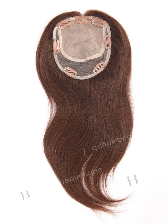 Clip In Crown Filler Hair Pieces Chocolate Brown Premium Remy Human Hair Topper | In Stock 5.5