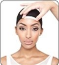 2) Secure lace front wig along hairline. Trim lace around the front of your hairline.